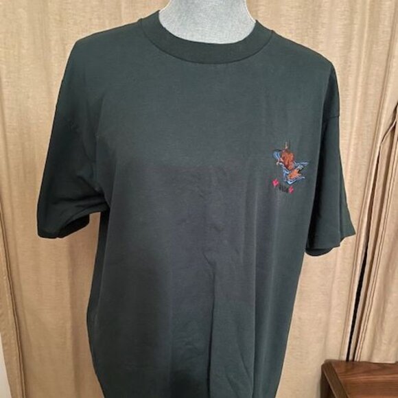 VTG Fruit of the Loom CANADA Beaver Green Tee Shirt XL - Picture 2 of 5